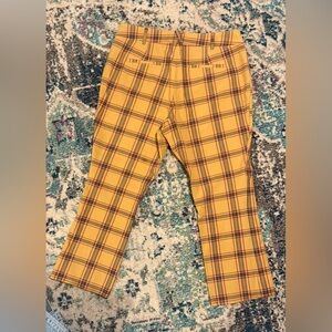 Anthropologie  Yellow Plaid Pants